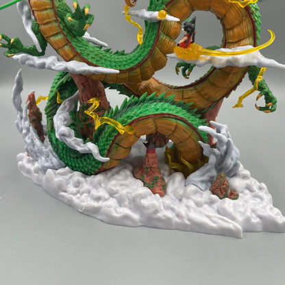 24cm Dragon Ball Anime Figure — Goku & Shenron PVC Statue for Collection & Room Decor