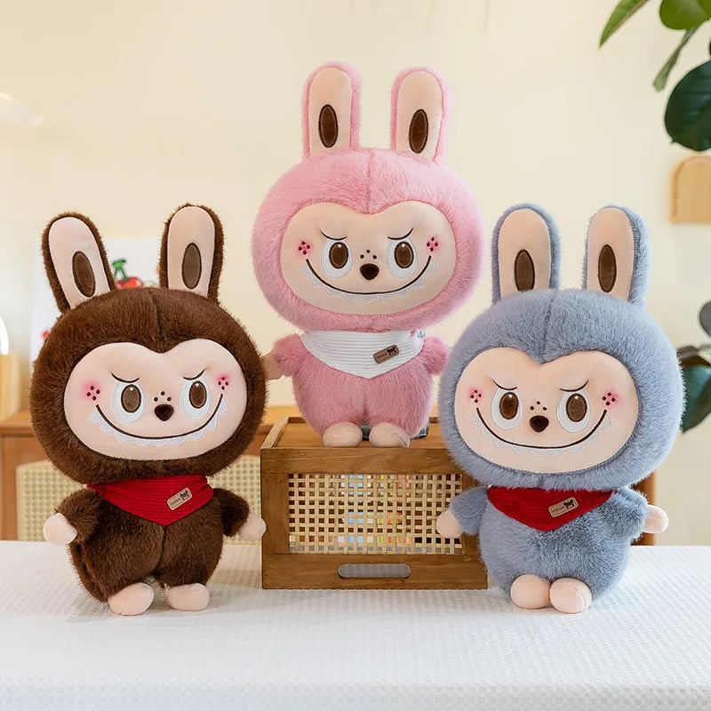 Rabbit Labubu Plush Toy — Cute Cartoon Soft Doll Pillow for Kids Gifts