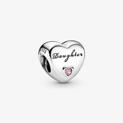 Europe 925 Silver Family Charm Pendant - Boy, Girl, Mom & Sisters Bead for Pandora Bracelet, Sparkling Dangle Jewelry