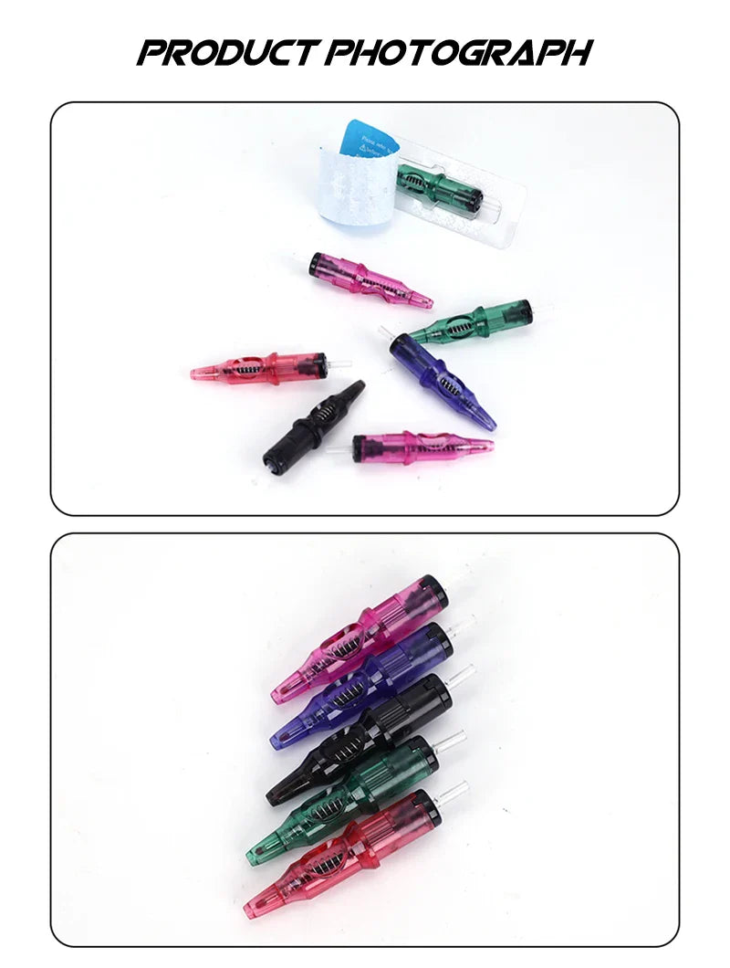 10/5PCS Ballpoint Cartridge Tattoo Needles — Practice Needles for Beginners & Designer Drawing with Tattoo Pen Machine