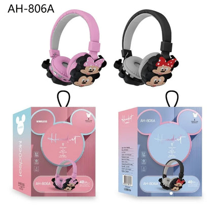 Disney Cartoon Earphones – Foldable HIFI Sound Mickey & Minnie Headphones with Microphone