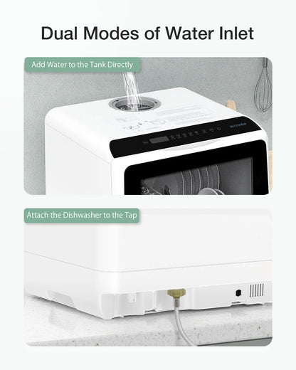 BlitzHome Smart Countertop Dishwasher – Portable Tabletop Dish Washer with APP Control for Kitchen