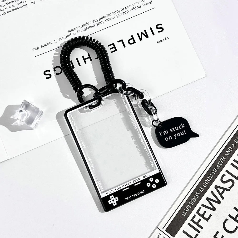 Kpop Card Holder — Fashion Transparent Student ID & Photocard Protector with String for Kids & Idol Fans