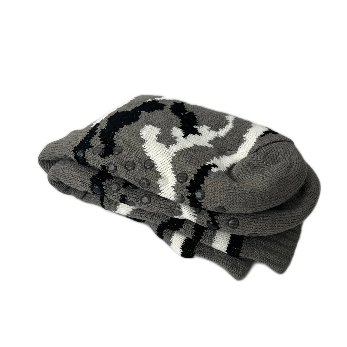 Men’s Winter Thermal Socks – Warm Leopard Print Short Plush Velvet Non-Slip Fuzzy Floor Socks, Camouflage Gift 2023