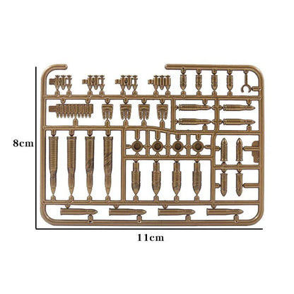 Military Building Blocks Soldier Set - Tactical Weapons Figures with Gatling Gun, Rifle, Mortar & Accessories Toy Kit