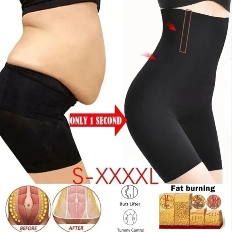 High Waist Seamless Body Shaper Underwear – Fat Burning Tummy Control Shaping Pants Corset for Women