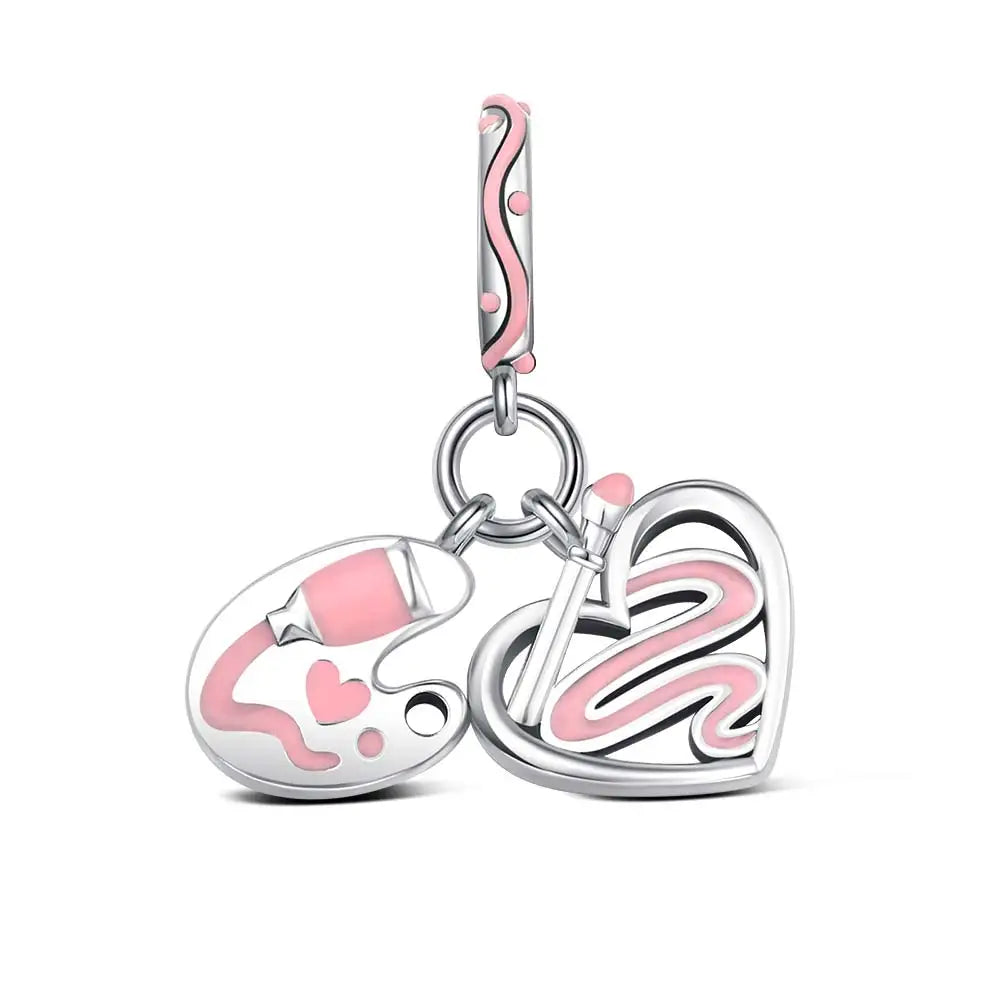 925 Sterling Silver Robot & Sea Turtle Charms Pendant — Moon Bead Bracelet Accessory, DIY Fashion Jewelry Gift for Women
