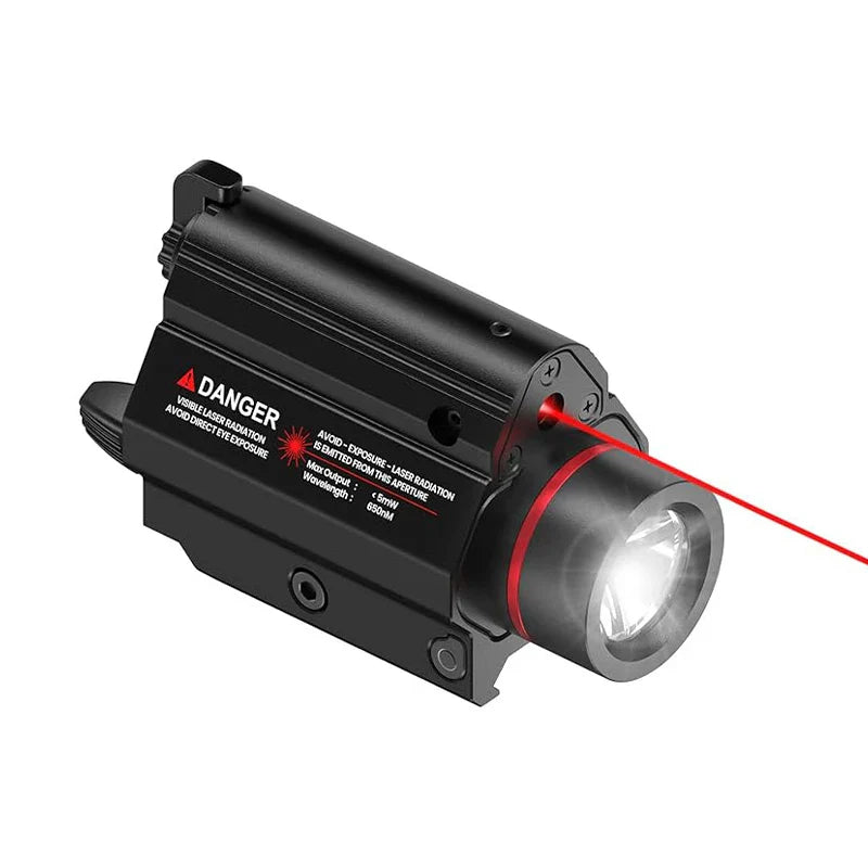 Feyachi Green/Red Laser Light Combo — 1000 Lumen LED Weapon Flashlight with Picatinny Rail Mount for Pistol & Rifle, Rechargeable