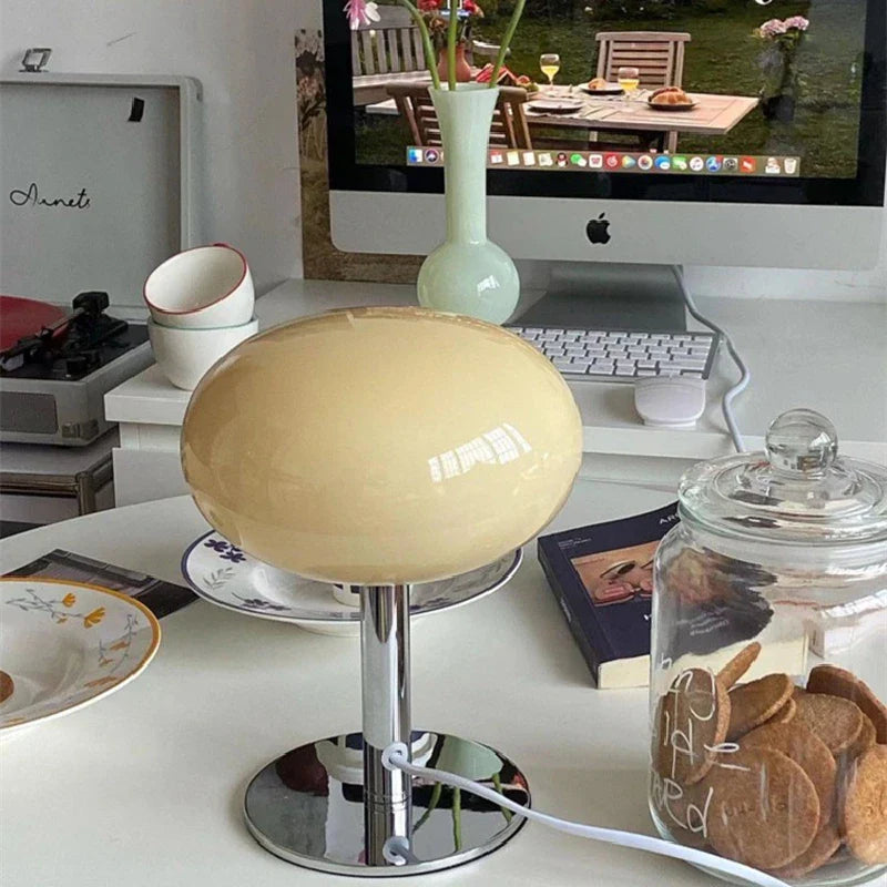 Joylove Girl Bedside Lamp - Lollipop Decorative Table Lamp - Bauhaus Postmodern Minimalist Nordic Retro Glass Table Lamps