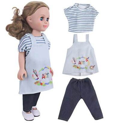 Doll Clothing Set – Firefighter, Student, Graduation, Artist & Athlete Outfits for 18-Inch American & 43cm Baby Newborn OG Girl Dolls