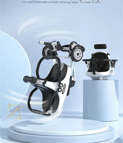 Lightweight Double Stroller with Canopy — Twin Umbrella Stroller for Infants & Toddlers, Compact Foldable Aluminum Frame