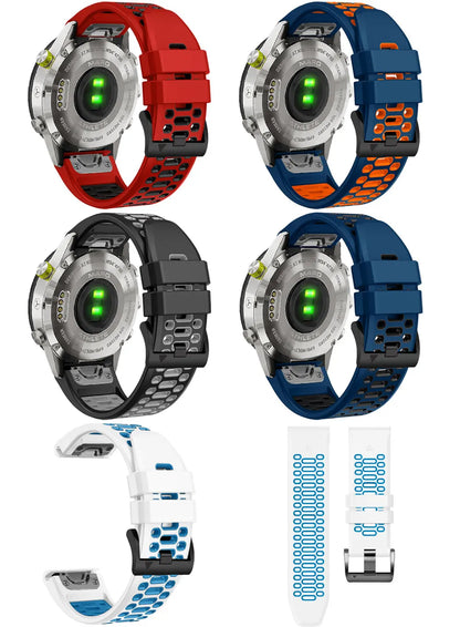 Outdoor Sports Silicone Watch Band 22mm/26mm for Garmin Fenix 5 6 7 8 Series, Tactix, Mk2, Enduro – QuickFit Replacement Strap