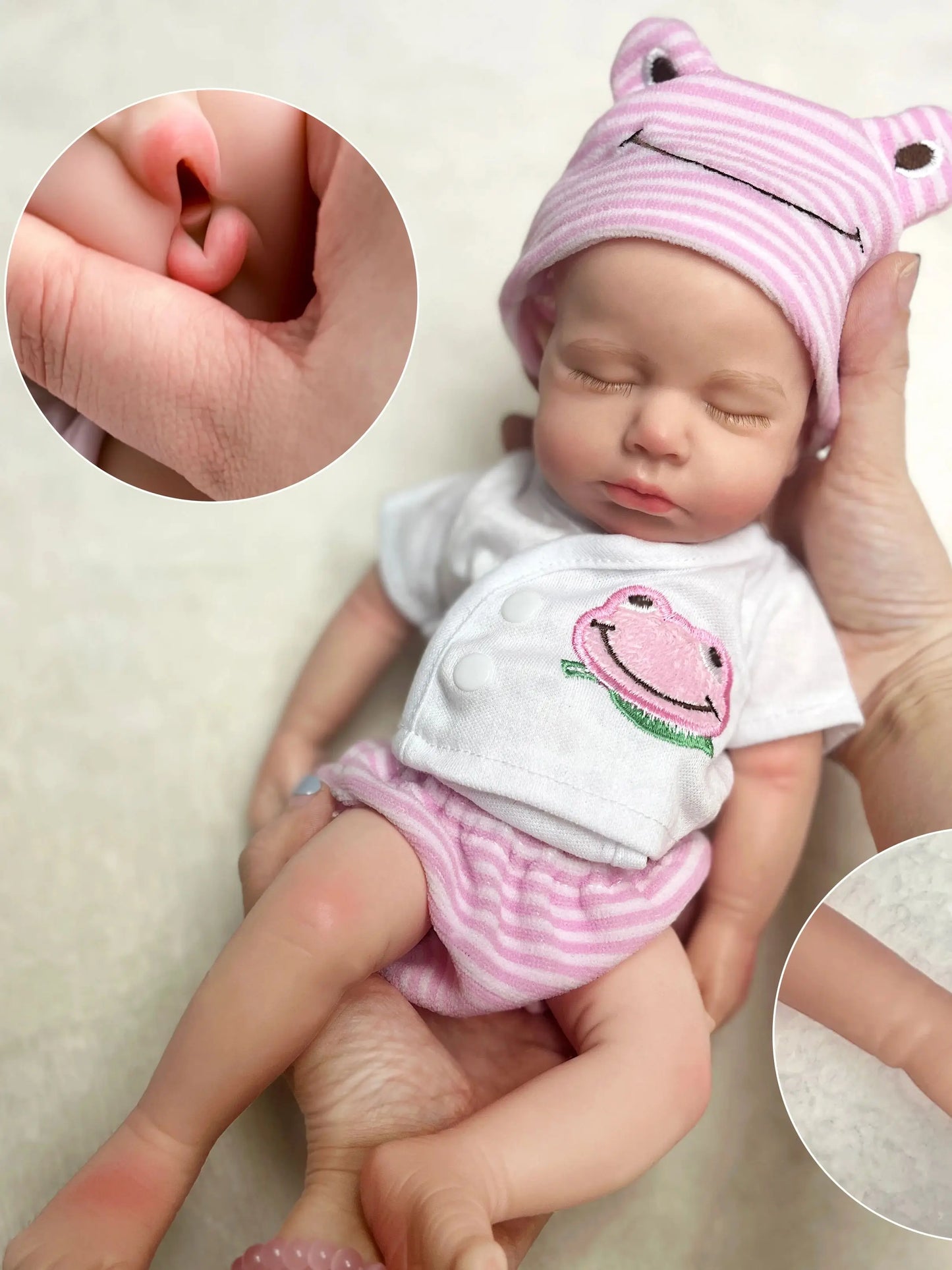 Loulou Reborn Baby Doll – Full Body Soft Silicone Boy or Girl with Openable Mouth