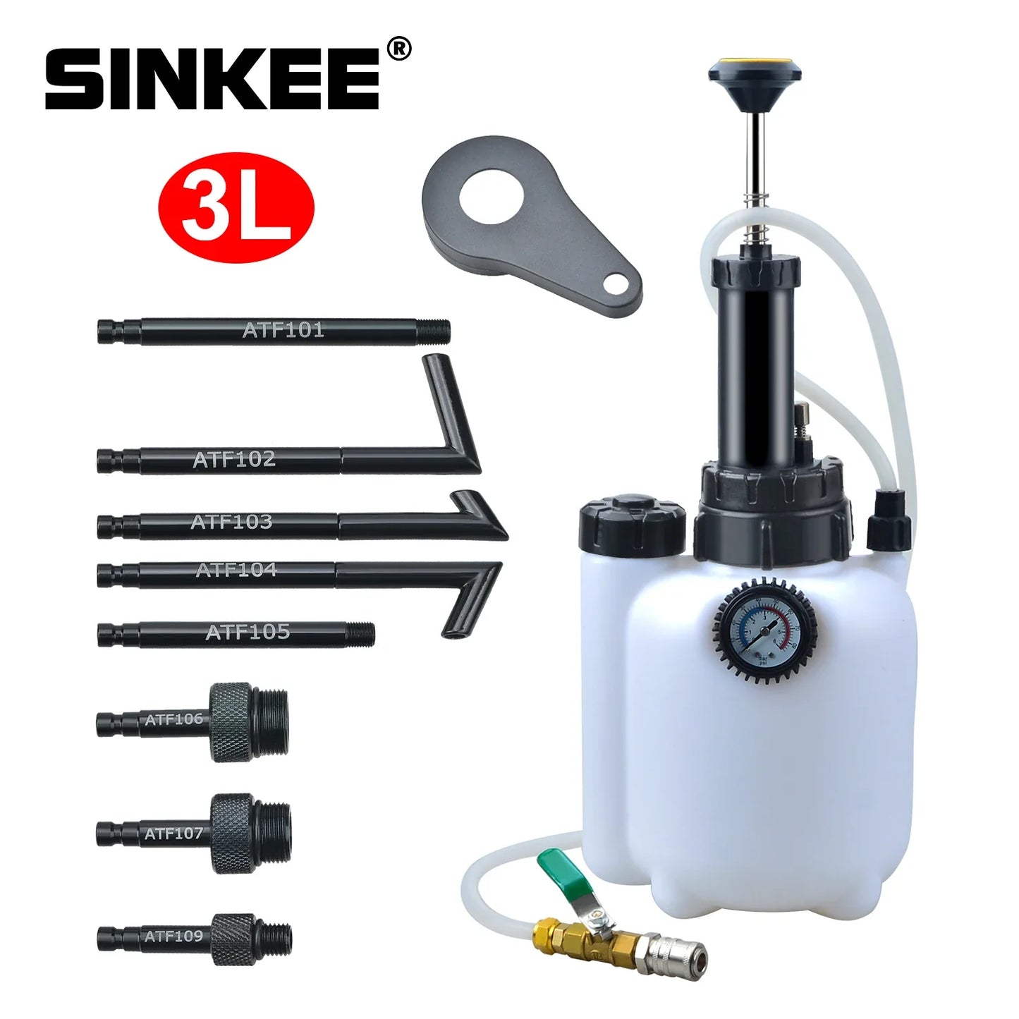 3L Manual Transmission Oil Filling System | Hand Pump & Pneumatic Automatic Gearbox Fluid Pump with Adapters