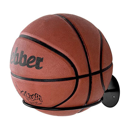Wall-Mounted Multi-Purpose Basketball and Football Holder - Iron Ball and Hat Storage Rack - Space-Saving Room Decor