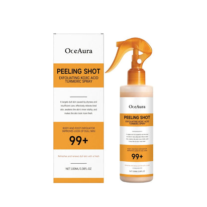 Kojic Acid Turmeric Spray & Serum - Exfoliating Hydrating Skin Care Treatment for Smooth, Nourished Skin