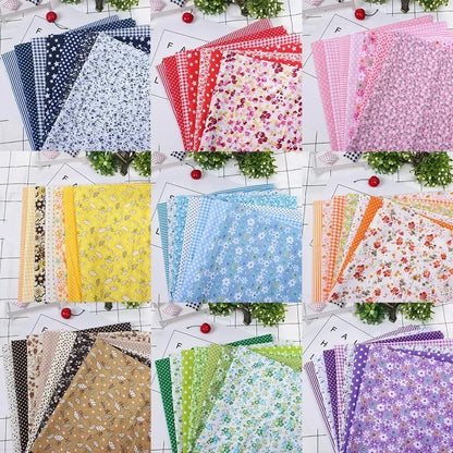 Printed Cotton Fabric Squares 25×25cm — Sewing, Quilting, Patchwork & DIY Handmade Craft Material