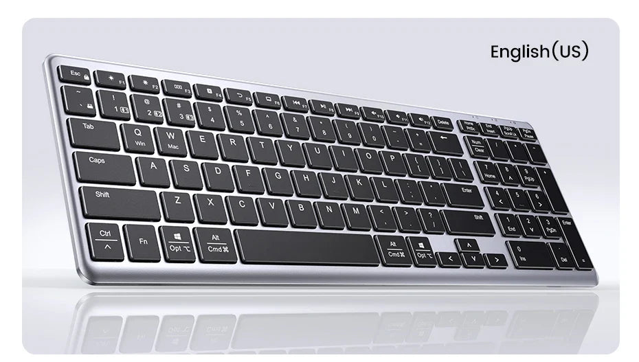 UGREEN Wireless Bluetooth 5.0 & 2.4G Keyboard – 99 Keycaps Russian/Korean/English, USB-C Rechargeable for MacBook, iPad, PC & Tablet