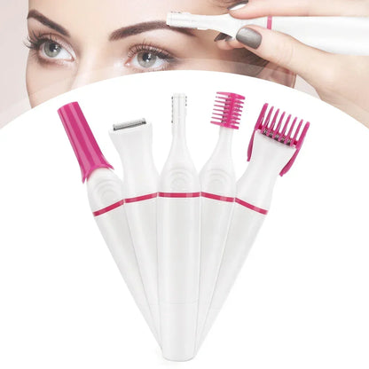 5-in-1 Women’s Painless Electric Hair Remover & Epilator — Portable Razor Trimmer for Legs, Bikini & Body Care