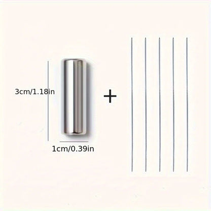 6 Pcs Cat Eye Nail Magnet Set - Flexible Iron Wire for Heart & Ingot Shapes, Nail Art Accessories Tools
