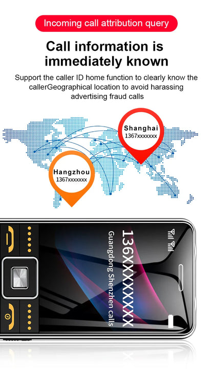 GSM 2G G600 BAR Phone – Dual SIM, 6800mAh Battery, SOS Button, 2.4" Screen, MP3 Recorder Mobile Cellphone for Seniors