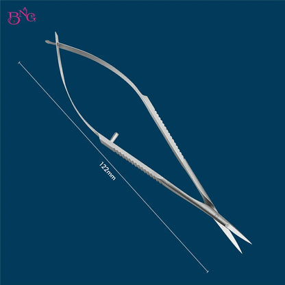 Stainless Steel Eyebrow Makeup Scissors – Curved & Straight Cuticle Trimmer Beauty Tool