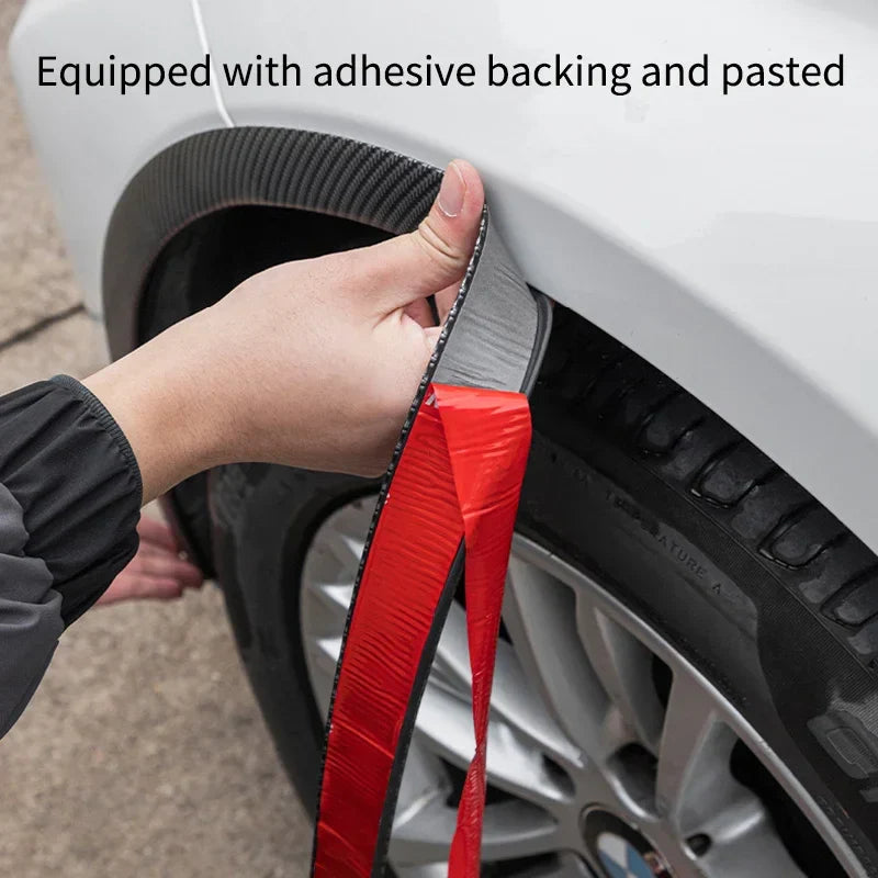 Carbon Fiber Pattern Car Wheel Fenders | Tire Arches Decorative Lips for General Vehicles