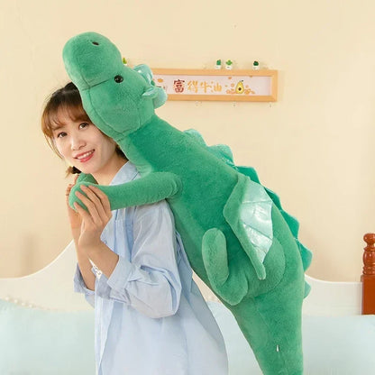 150cm Small Flying Dragon Plush Doll – Soft Stuffed Dinosaur Pillow Cushion, Christmas Gift for Kids & Girls