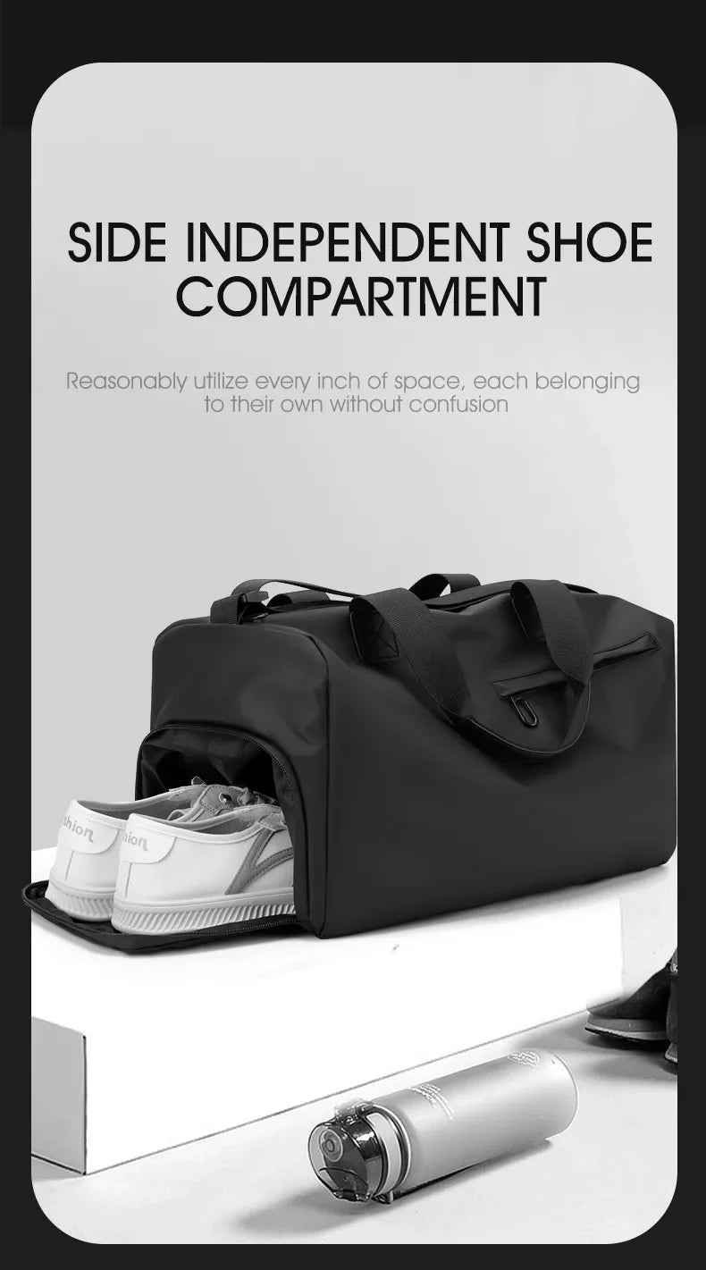 Zipper Large Capacity Oxford Travel Bag – Waterproof Fitness & Sports Luggage with Thickened Fabric