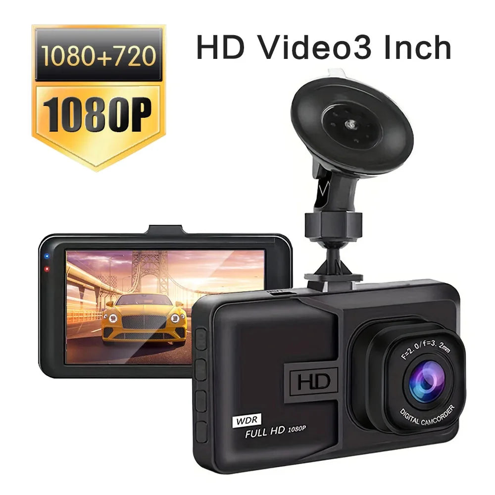 XUSHIDZ 1080P HD Dash Camera – Loop Recording, Night Vision, 24h Parking Monitor, G-Sensor Vehicle DVR Dashcam