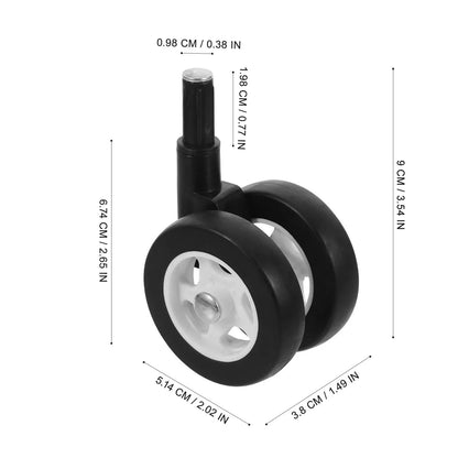 4-Piece Baby Stroller Wheel Set - Quiet Smooth Replacement Casters for Infant Walkers