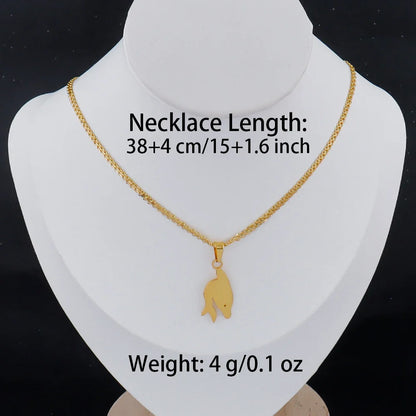Luxury Gold Stainless Steel Letter Necklace – Minimalist Women’s Jewelry for Daily Wear & Gift