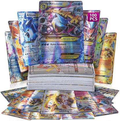 20pcs English Pokémon Cards – GX, Tag Team, VMAX, EX, Mega Shining Trading Cards for Game Battle Collection, Kids’ Toys & Gifts