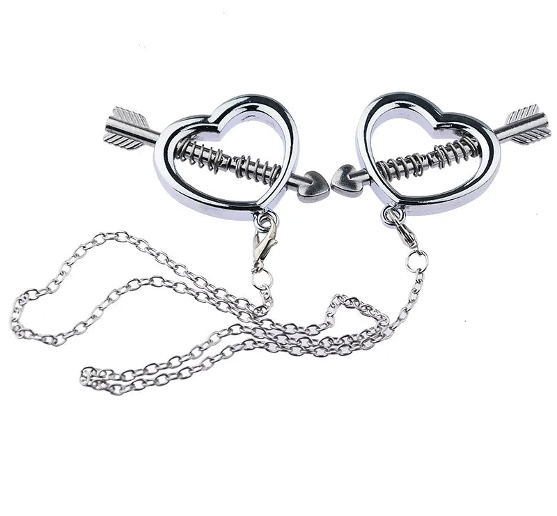 Stainless Steel Adjustable Nipple Clips — Erotic Breast Stimulation, Bondage Restraint Fetish BDSM Sex Toy for Women