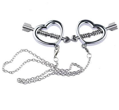 Stainless Steel Adjustable Nipple Clips — Erotic Breast Stimulation, Bondage Restraint Fetish BDSM Sex Toy for Women