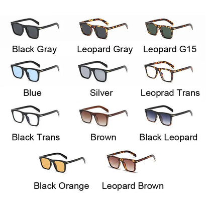 Vintage Square Sunglasses for Men – Classic Retro Gradient Designer Shades