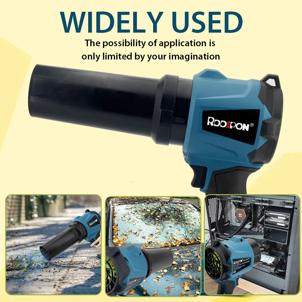 3000W Brushless Turbo Fan Blower – Handheld Electric Jet Fan for Snow, Leaf & Dust, 320,000 RPM, 450M/S, Compatible with Makita Battery