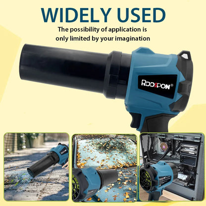 3000W Brushless Turbo Fan Blower – Handheld Electric Jet Fan for Snow, Leaf & Dust, 320,000 RPM, 450M/S, Compatible with Makita Battery