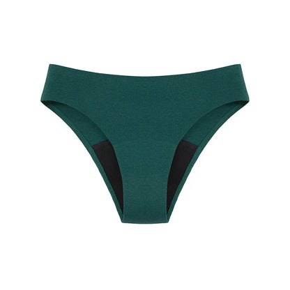 Seamless Cotton Menstrual Panties – 4-Layer Leakproof Fast-Absorption Period Underwear for Teens, Mid-Rise Incontinence Macaron Undies