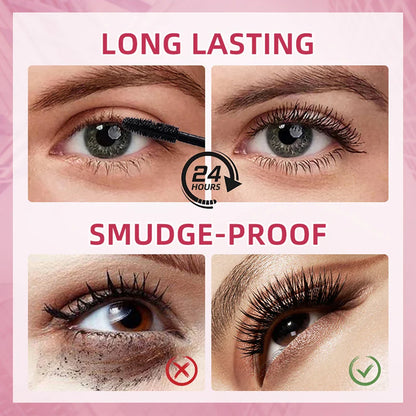 Natural Curling Mascara – Quick Dry, Smudge-Proof Eyelash Cream for Long-Lasting Party Look