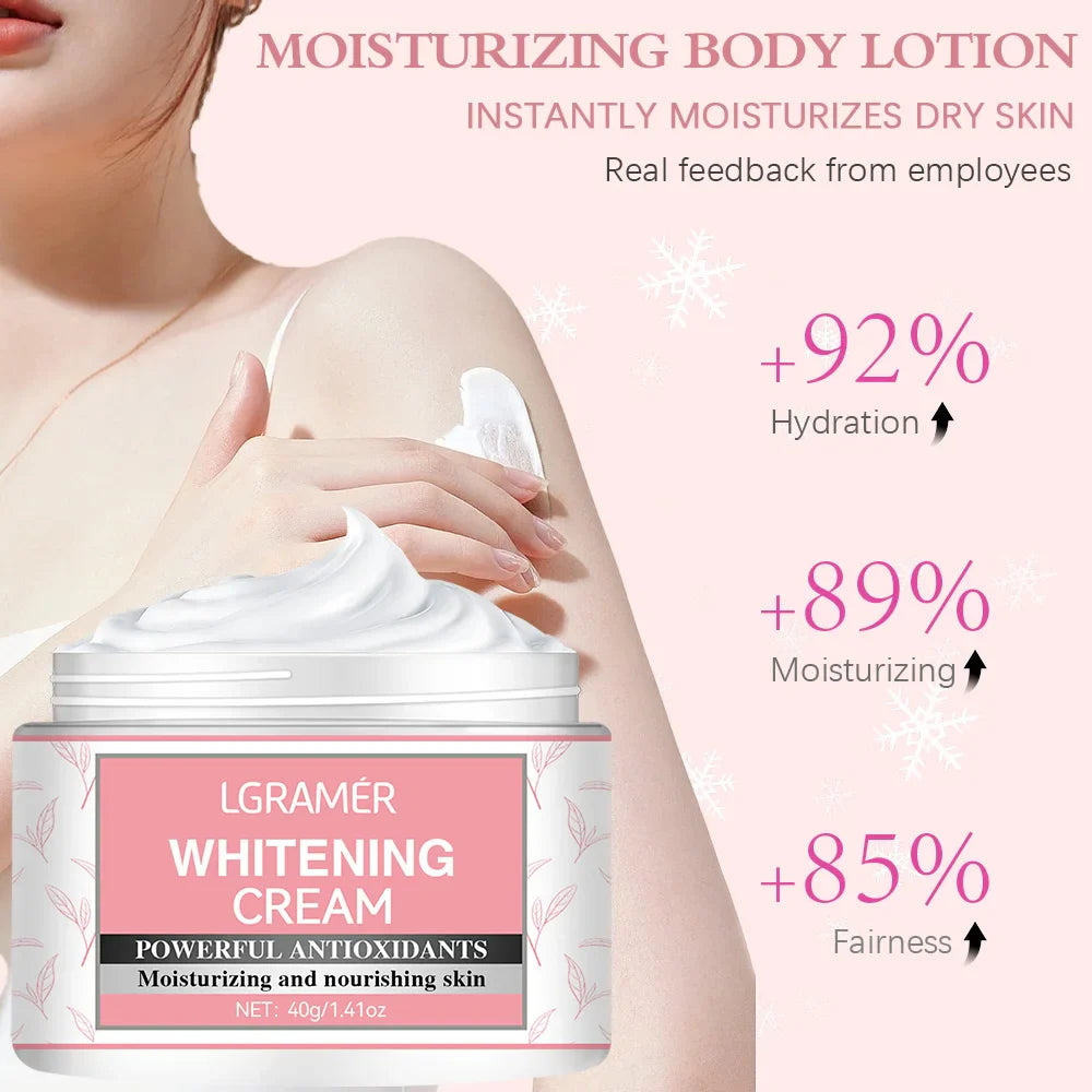 Body Whitening Cream – Dark Spot Corrector for Underarms, Knees & Buttocks, Melanin Removal, Brightening & Nourishing Waterproof Skin Tone Cream