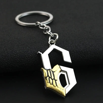 Grimmjow Jaegerjaquez Anime Keychain Necklace - 6th Blade Logo Cosplay Jewelry Fan Collectible Gift