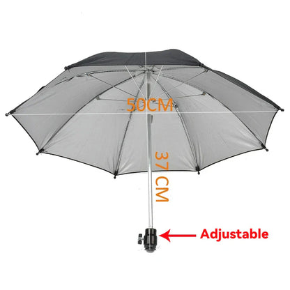 26/50cm DSLR Camera Umbrella – Black Sunshade & Rain Cover Holder for Photography