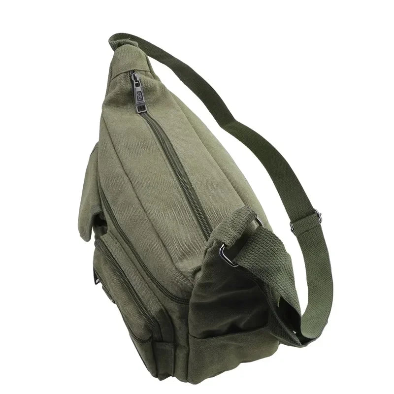 Men's Casual Sling Bag – Vintage Crossbody Messenger Shoulder Bag for Travel & Outdoor Use