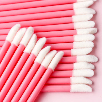 Disposable Lip and Eyelash Brush Set - 50 Pcs Mascara Applicators, Lipstick Wands, and Make-up Brushes for Cosmetic Beauty Tools