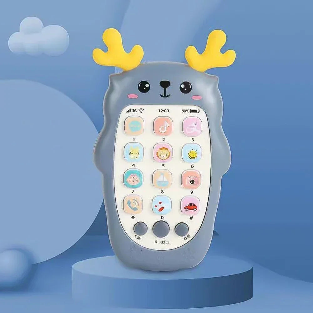 Baby Bilingual Telephone Teether Toy - Musical Voice Learning Phone for Infants