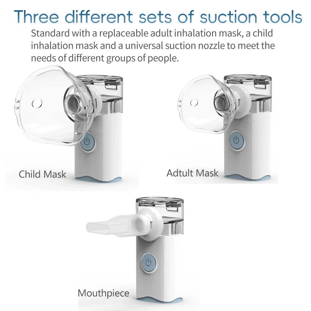 Handheld Portable Silent Mesh Nebulizer – Auto-Clean Inhaler for Kids, Portable Inhalator & Nebulizador