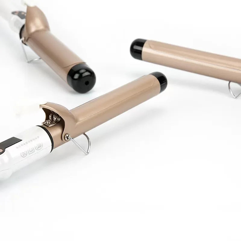 Professional Electric Hair Curler – 9-38mm Temperature Adjustable Curling Iron Wand with LCD Display