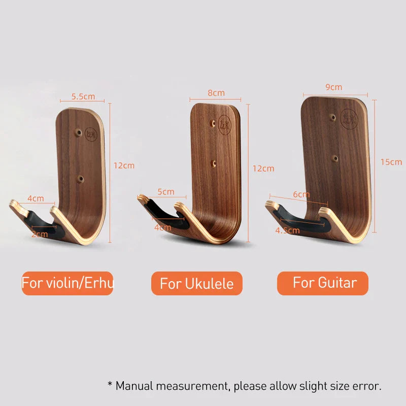 Wall-Mounted Stringed Instrument Hanger — Space-Saving Guitar & Musical Instrument Holder