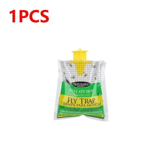 Hanging Fly Catcher Bags – Non-Toxic, Water-Soluble Disposable Fly Traps for Home & Garden